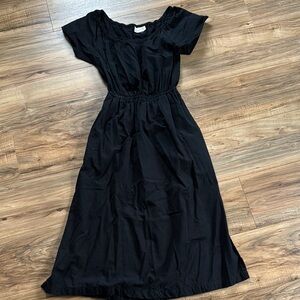 Elegant Black Midi Dress